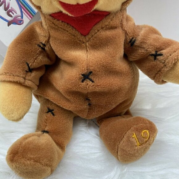 Vintage Disney Store 8" Mini Bean Bag Plush 1999 WINNIE THE POOH REINDEER - Picture 4 of 12